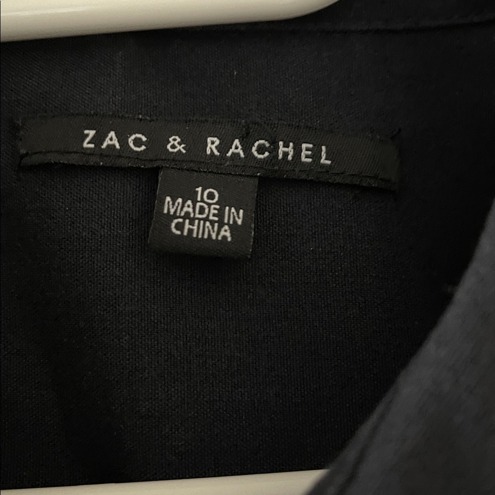 Zac & Rachel Black Button-Front Shirt Dress - Picture 2 of 4